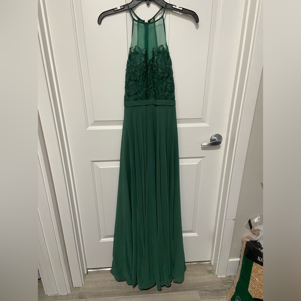 Azazie Kinsey bridesmaid dress (dark green)